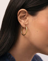 Pendientes Aro Carmen L Acero Baño Oro