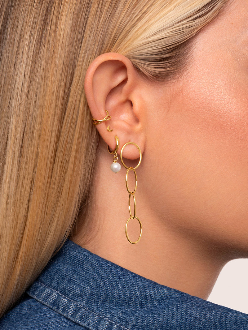 Circles & Circles Gold Earrings