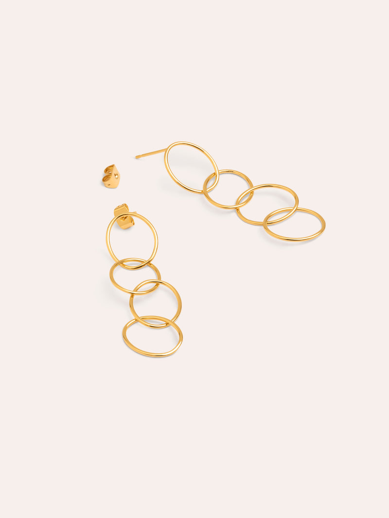 Circles & Circles Gold Earrings