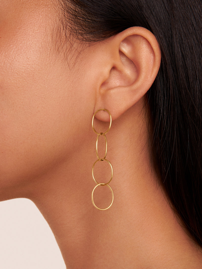 Circles & Circles Gold Earrings