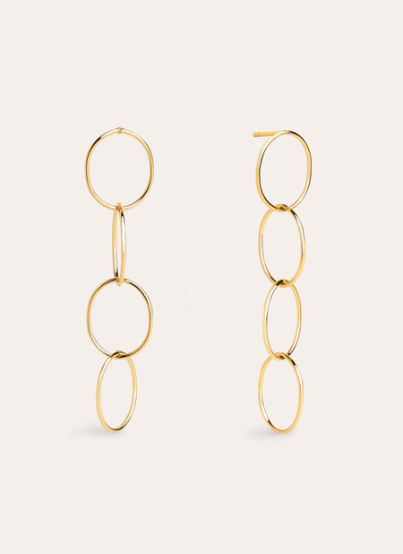 Pendientes Circles & Circles Baño Oro