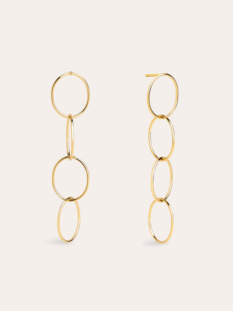 Circles & Circles Gold Earrings