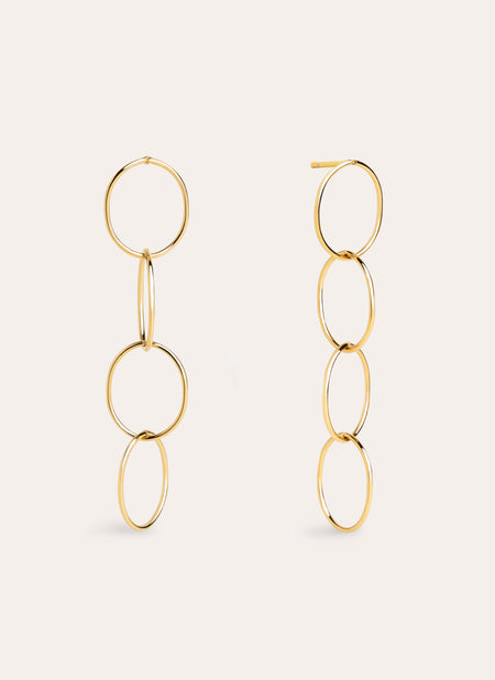 Pendientes Circles & Circles Acero Baño Oro