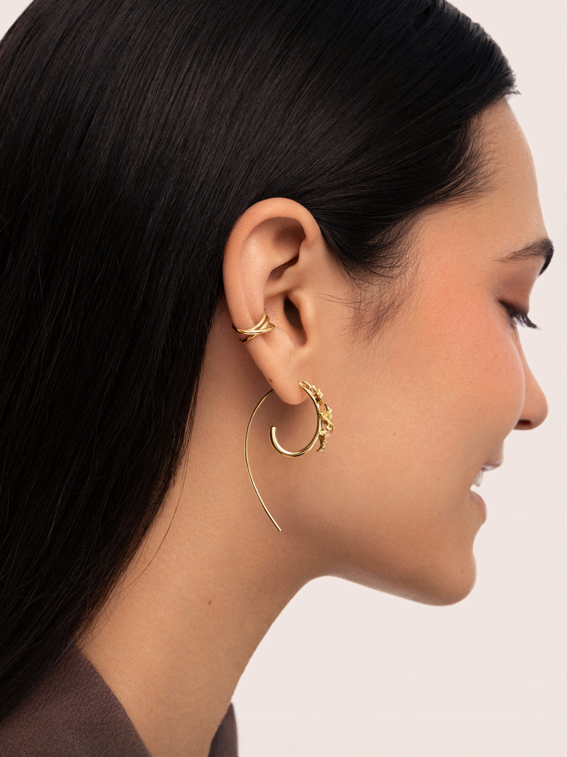 Gladiolo Gold Earrings