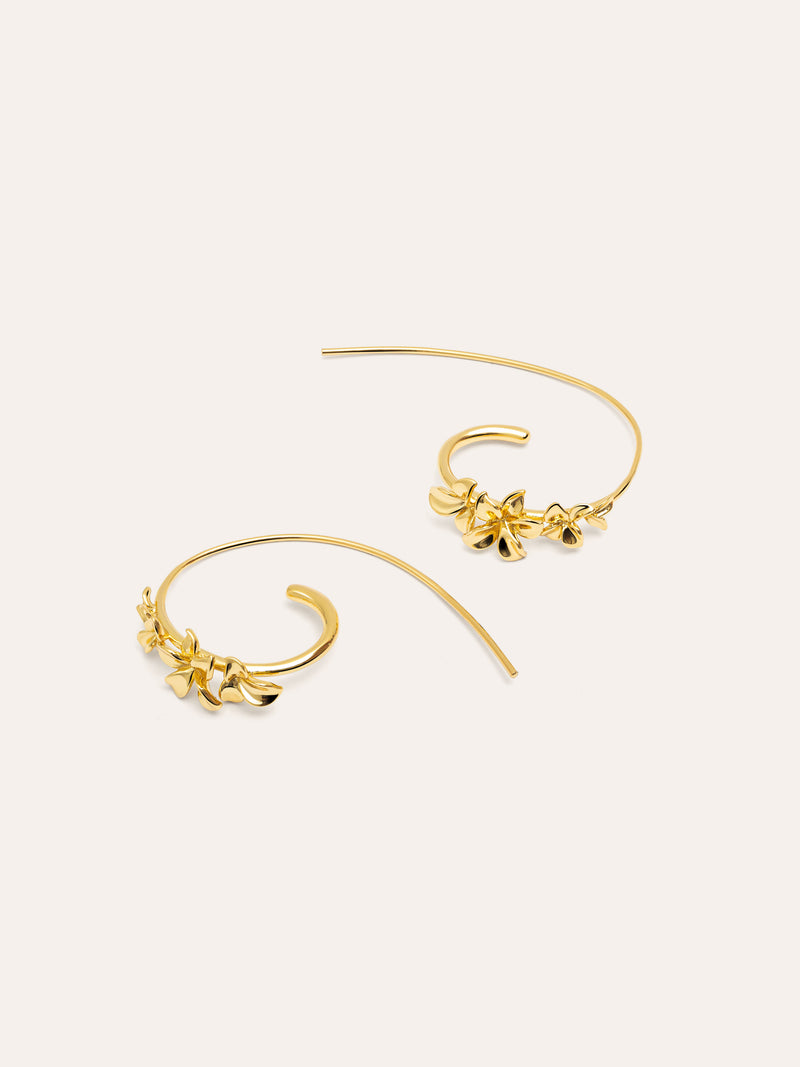 Gladiolo Gold Earrings
