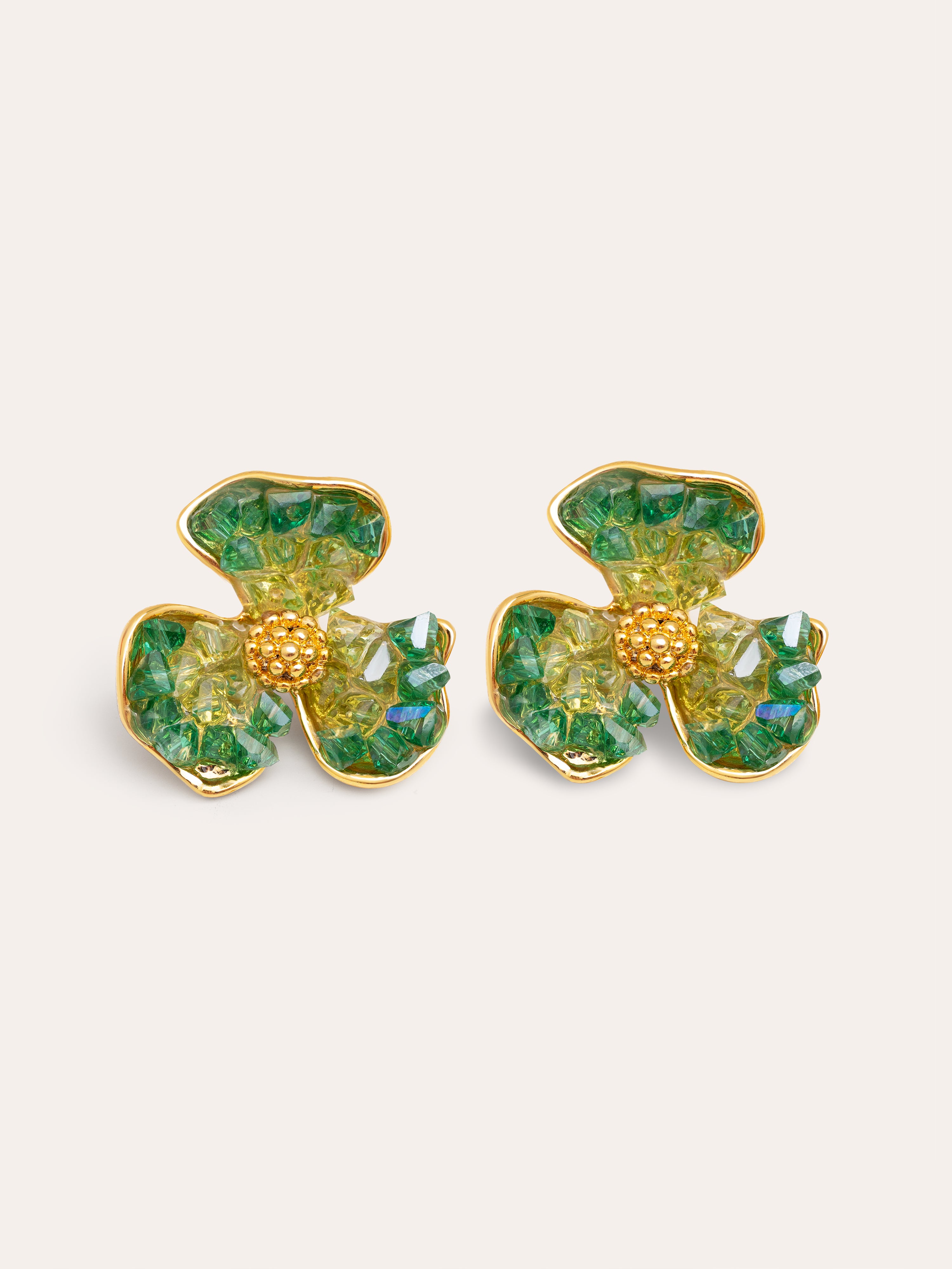 Pendientes Clover Baño Oro