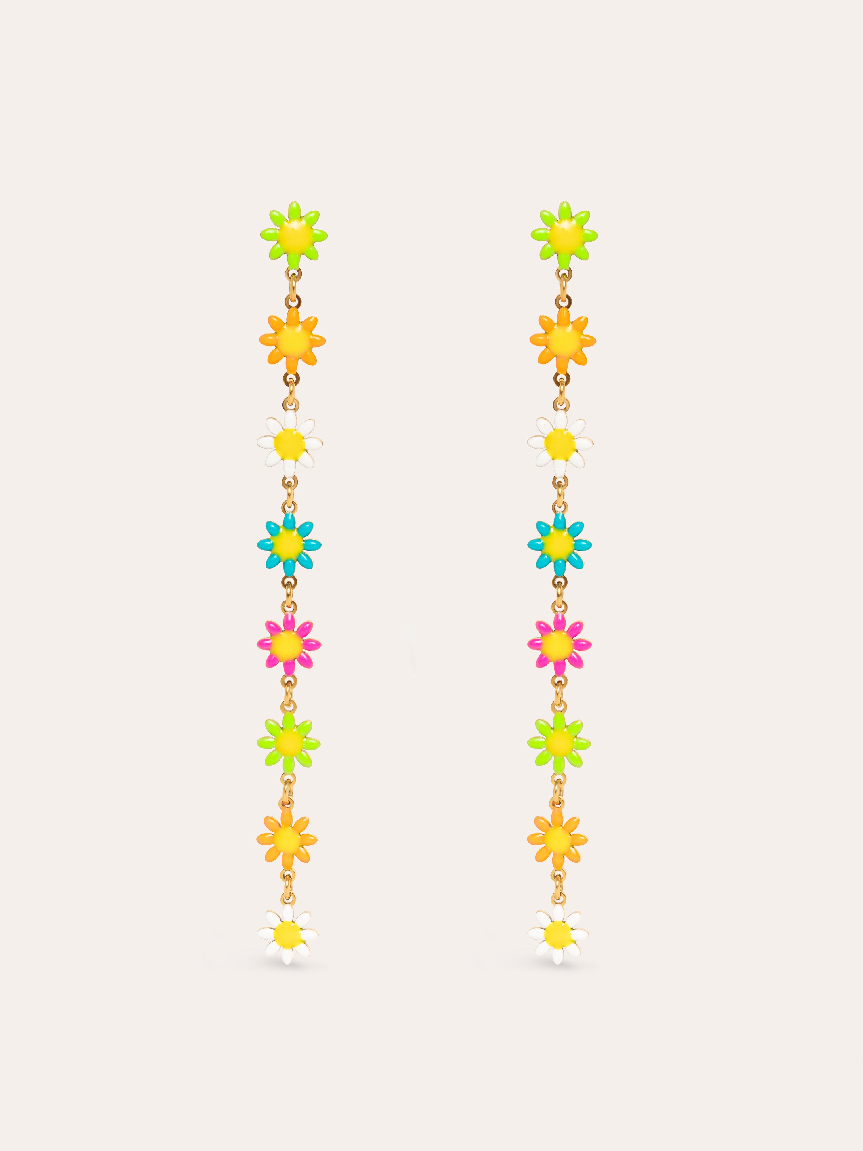 Pendientes Daisy May Acero Baño Oro