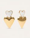 Pendientes Duo D'Amour Nácar Acero Baño Oro