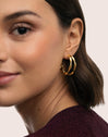 Doble Organic River Stainless Steel Gold Earrings