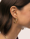 Doble Organic River Stainless Steel Gold Earrings