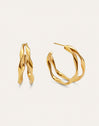 Doble Organic River Stainless Steel Gold Earrings