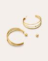 Eclipse Stainless Steel Gold Hoop Earrings