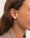 Orecchini Scheletro Enamel Spark Placcati in Oro - puesto en modelo
