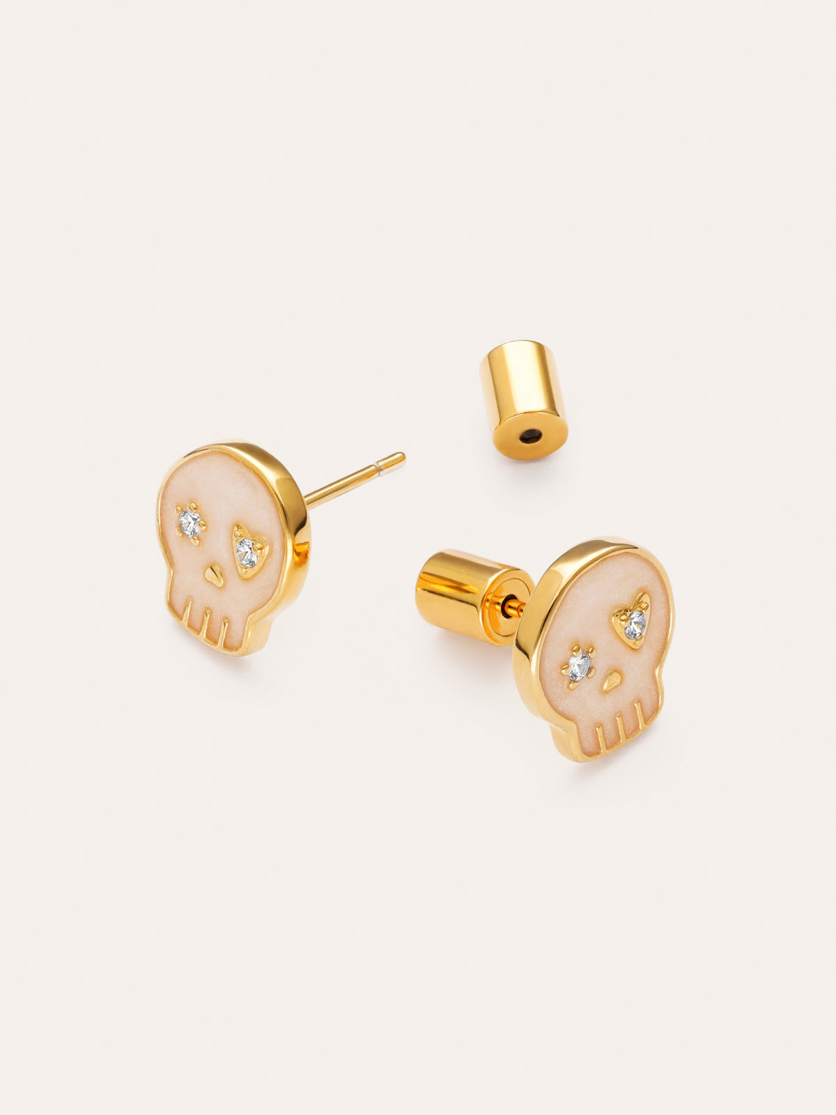 Orecchini Scheletro Enamel Spark Placcati in Oro - vista 5