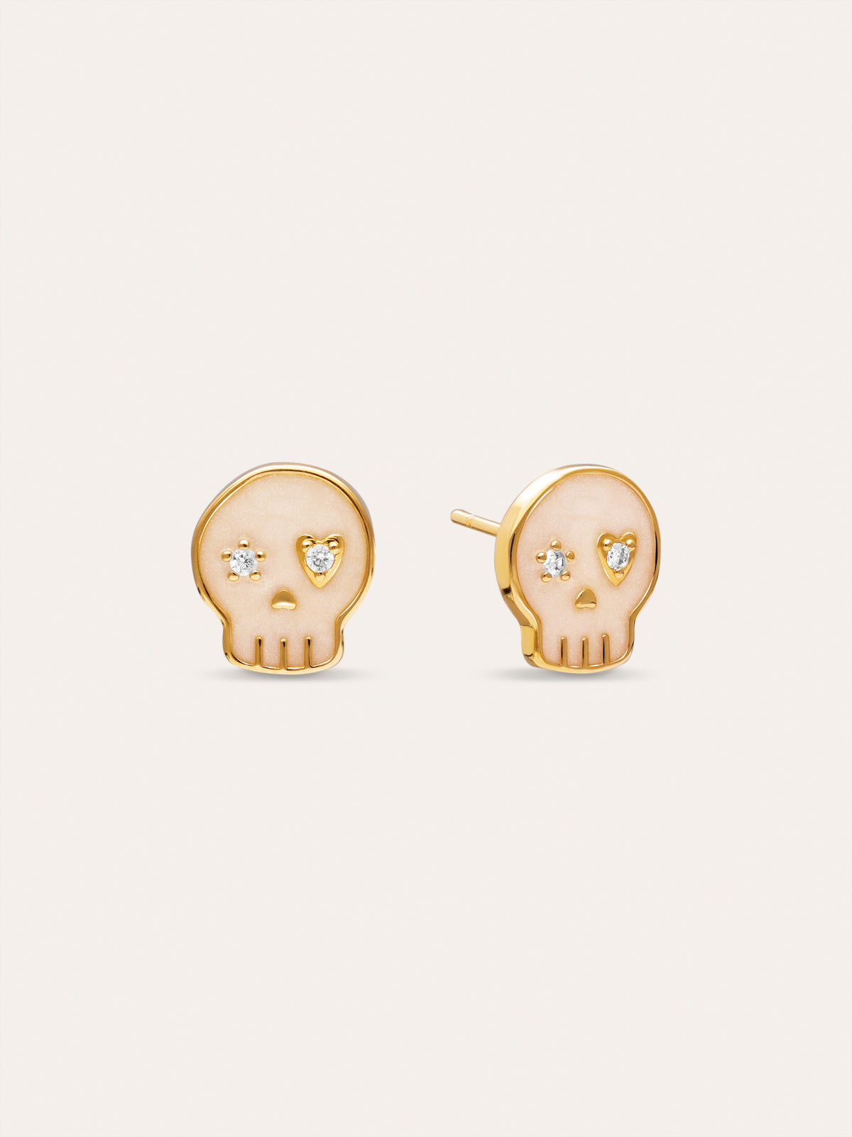 Orecchini Scheletro Enamel Spark Placcati in Oro