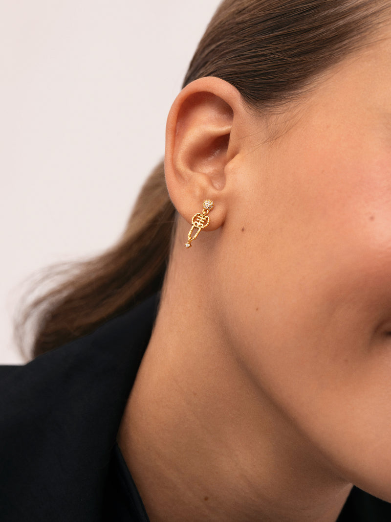 Orecchini Scheletro Spark Placcati in Oro
