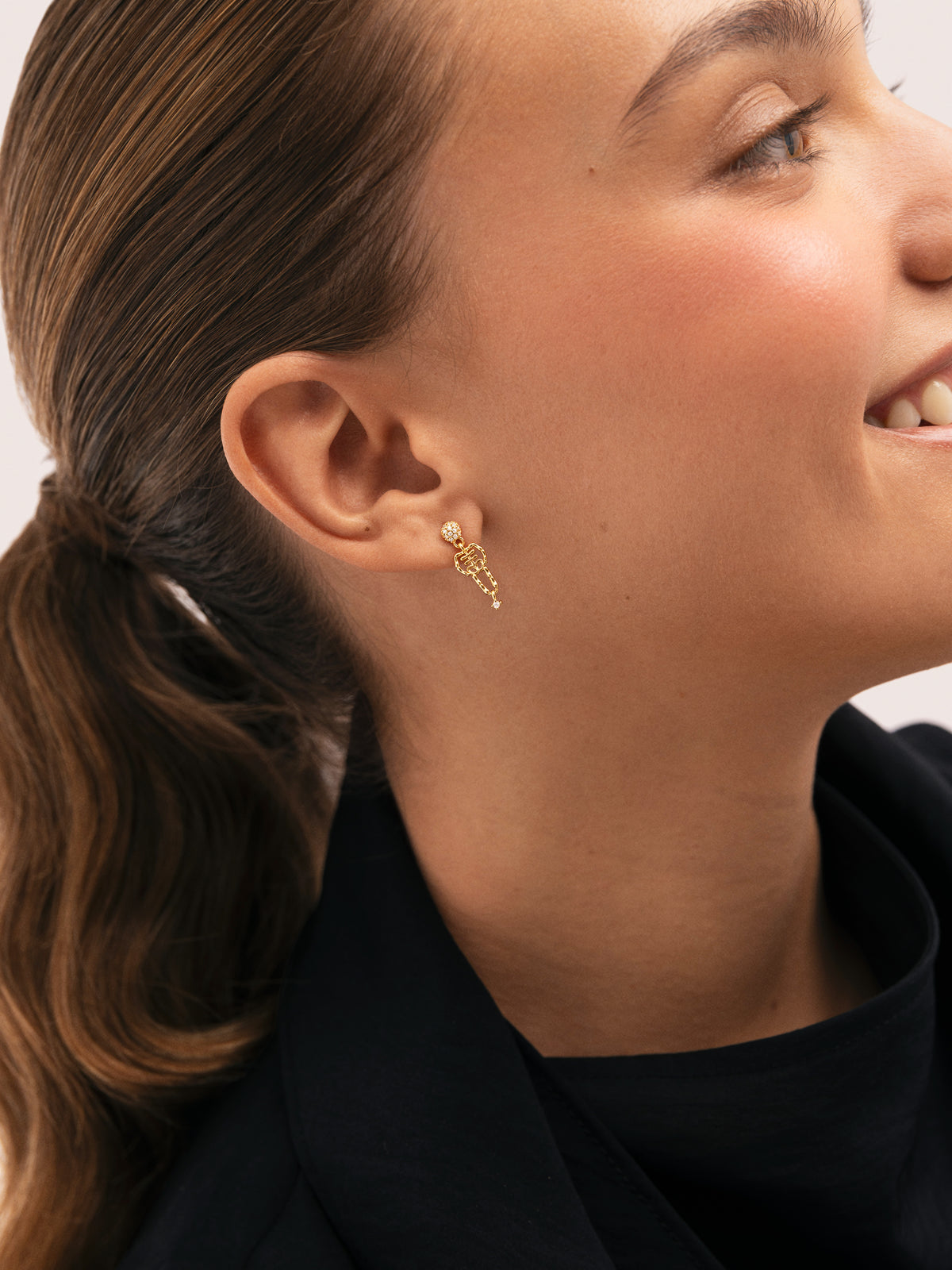 Orecchini Scheletro Spark Placcati in Oro - vista 4
