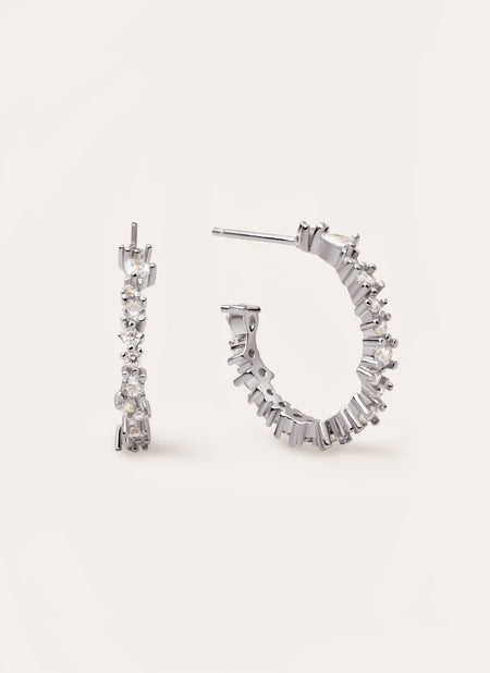 Pendientes Aro Estellar White