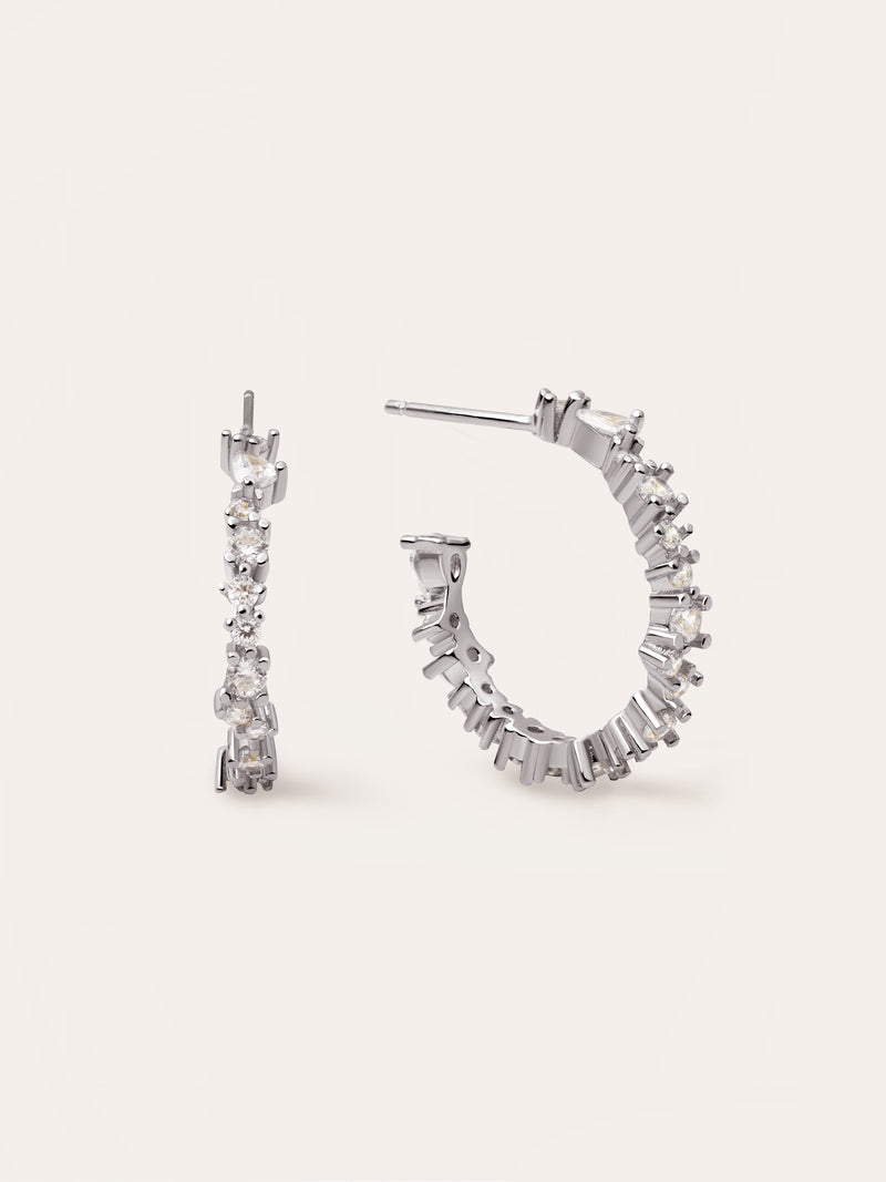 Pendientes Aro Estellar White
