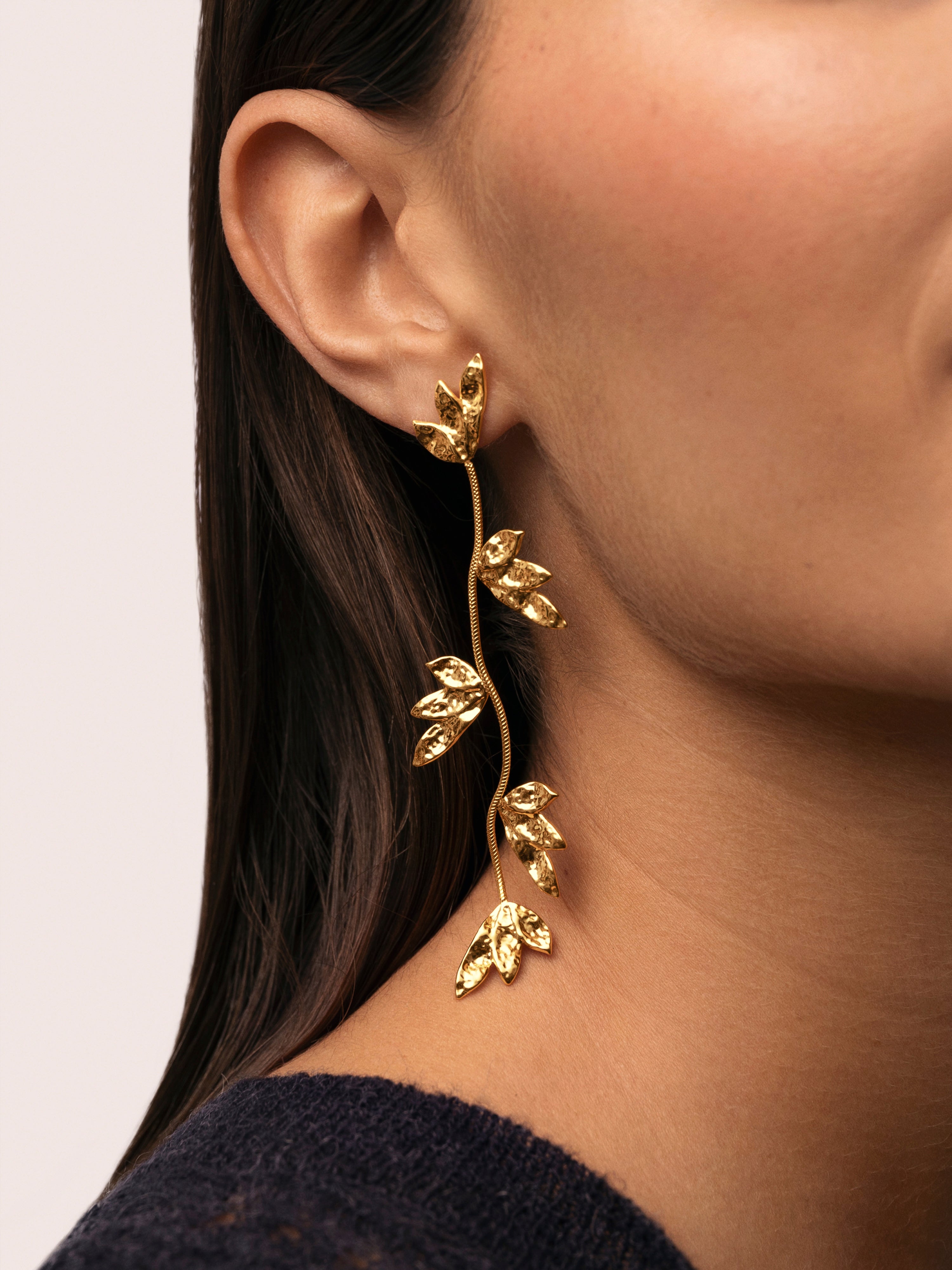 Pendientes Florenda Acero Baño Oro