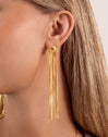 Pendientes Shining Flow Baño Oro