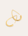 Pendientes Gota Arch Acero Baño Oro