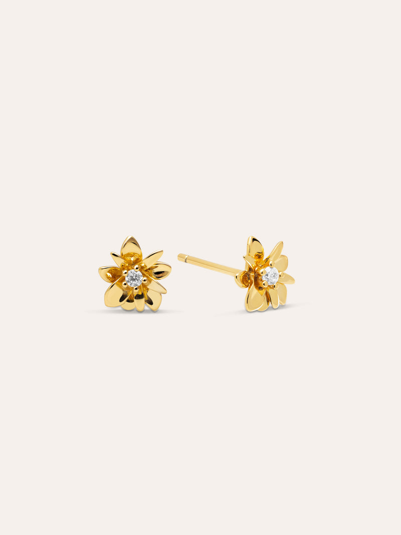 Gardenia Gold Earrings