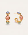 Pendientes Gota Stones Acero Baño Oro