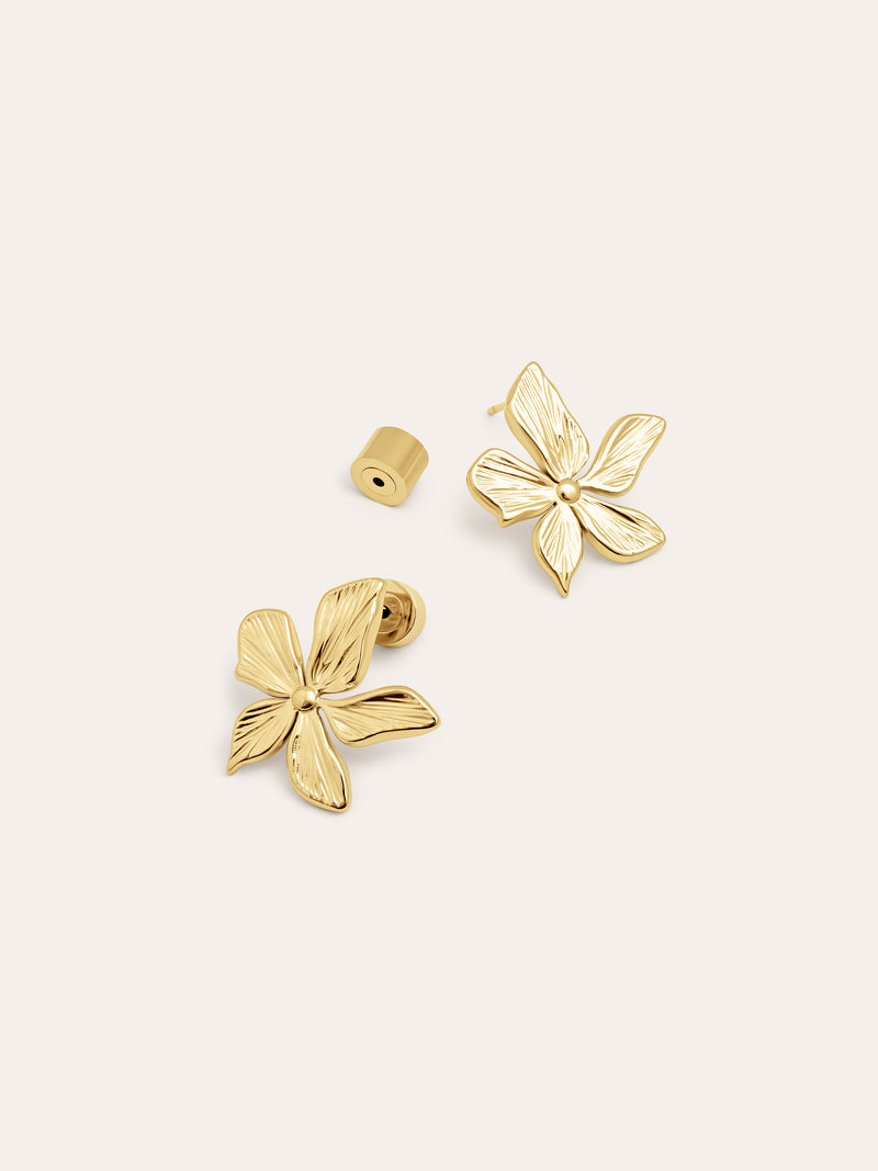 Jasmine Stainless Steel Gold Earrings