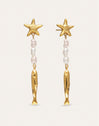 Pendientes Long Costa Acero Baño Oro
