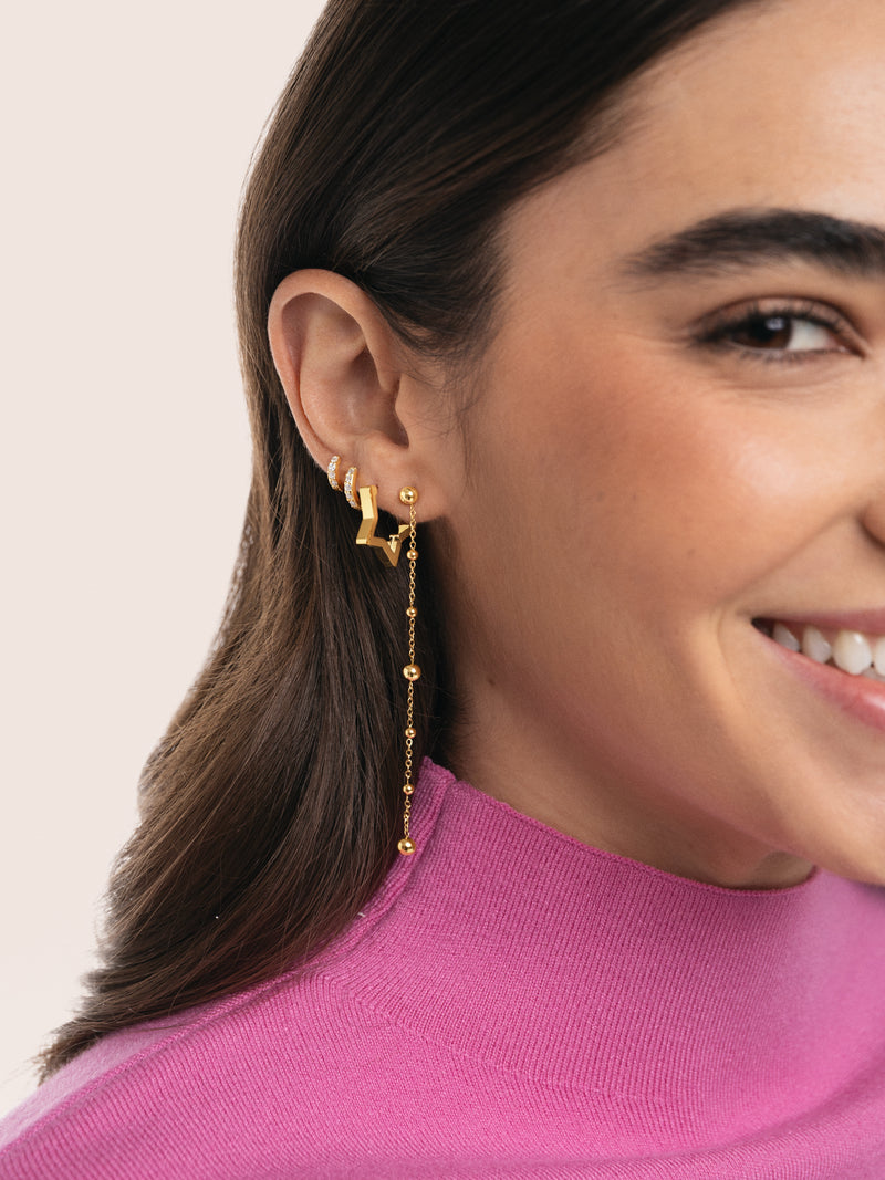 Cleo M Gold Hoop Single Earring