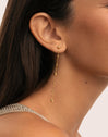 Long Drop Bomb Gold Earrings