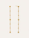 Long Drop Bomb Gold Earrings