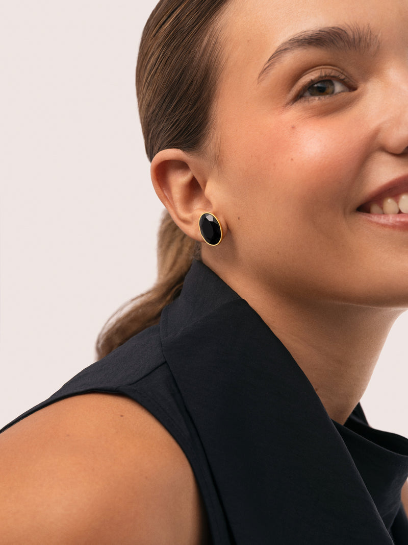 Pendientes Lena Acero Baño Oro