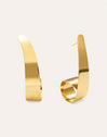 Pendientes Long Caracola Acero Baño Oro