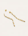 Long Iris Gold Earrings