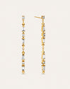 Long Iris Gold Earrings
