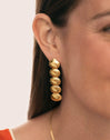 Long Maris Stainless Steel Gold Earrings 