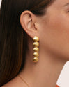Long Maris Stainless Steel Gold Earrings 