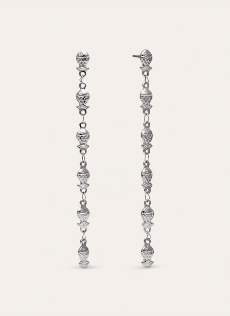 Pendientes Long Mar Acero