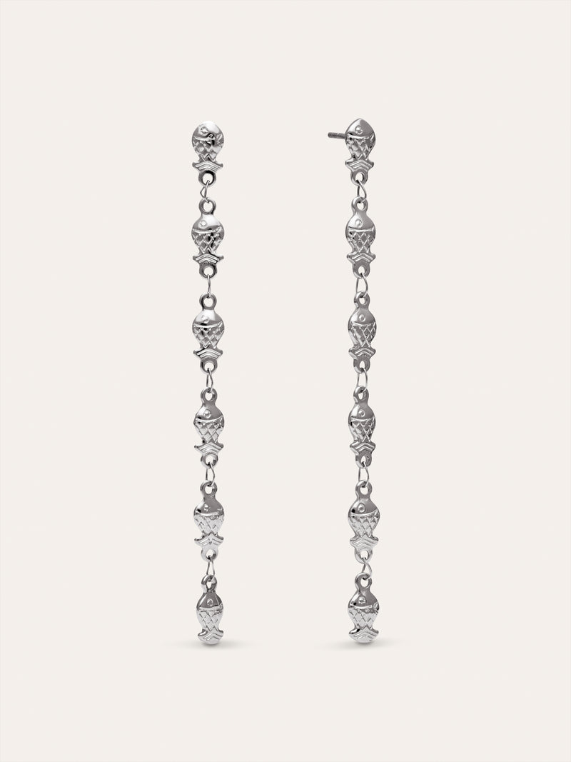 Pendientes Long Mar Acero