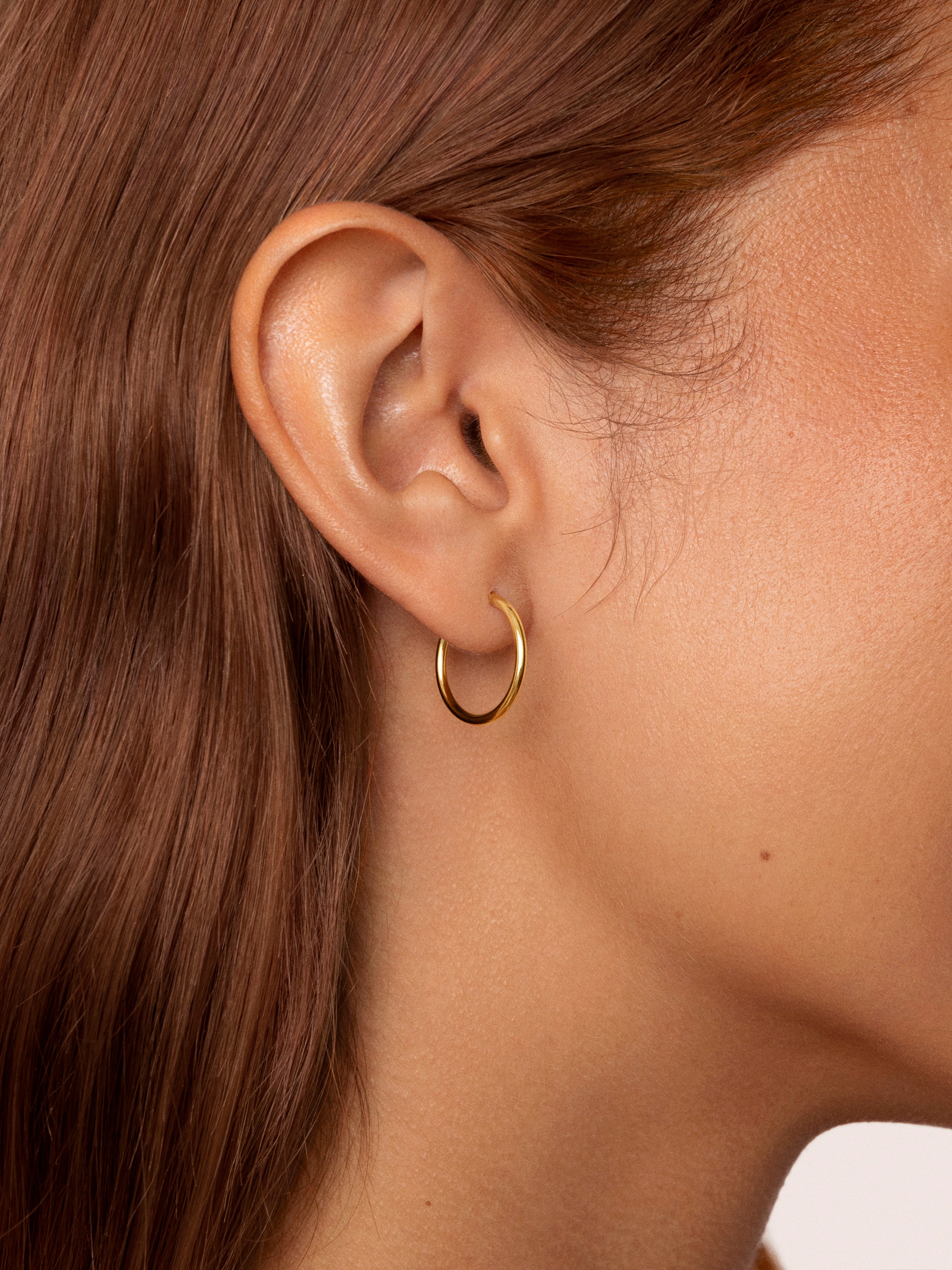 Pendientes Aro Maria S Acero Baño Oro