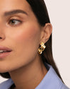 Pendientes Petal Acero Baño Oro