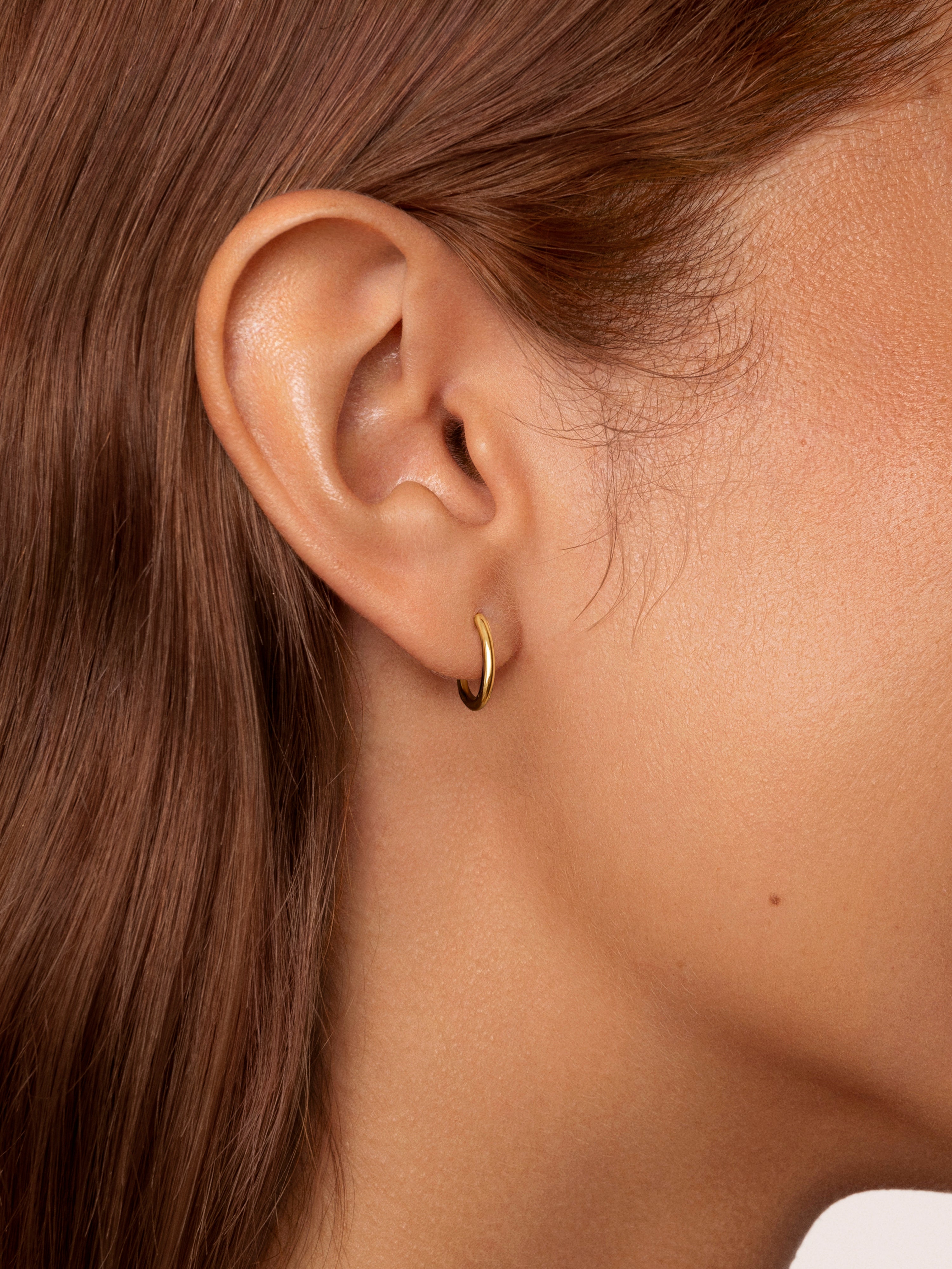 Pendientes Aro Maria XS Acero Baño Oro