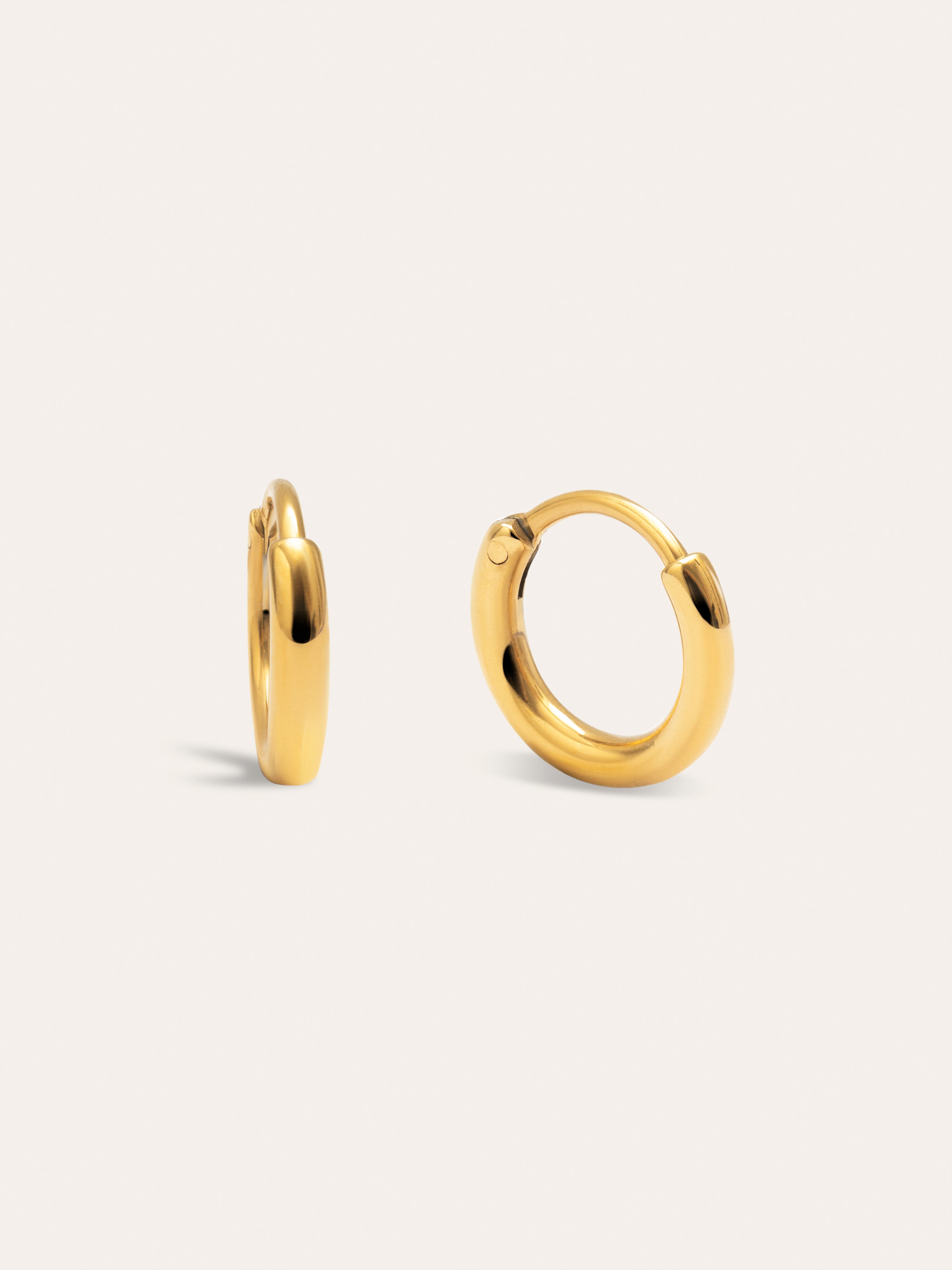 Pendientes Aro Maria XS Acero Baño Oro