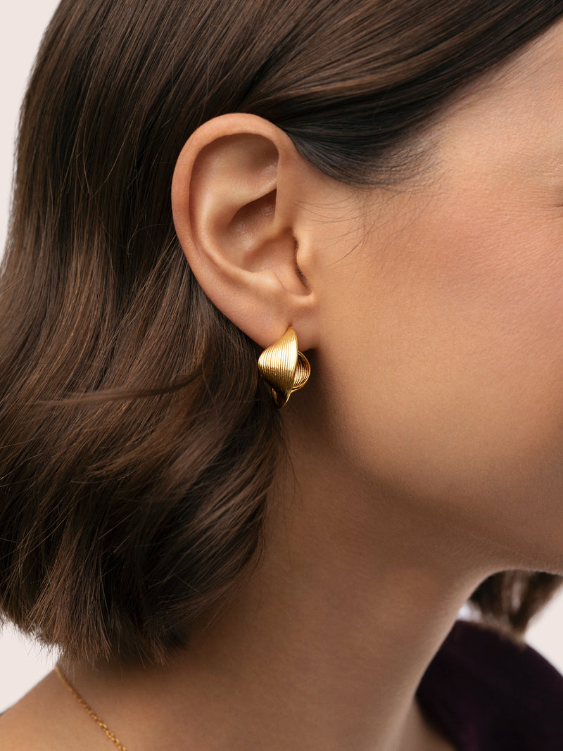 Mini Infinity Stainless Steel Gold Earrings