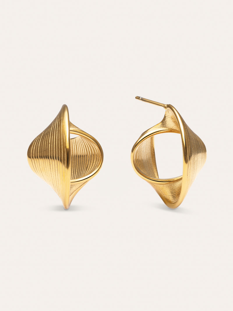 Mini Infinity Stainless Steel Gold Earrings
