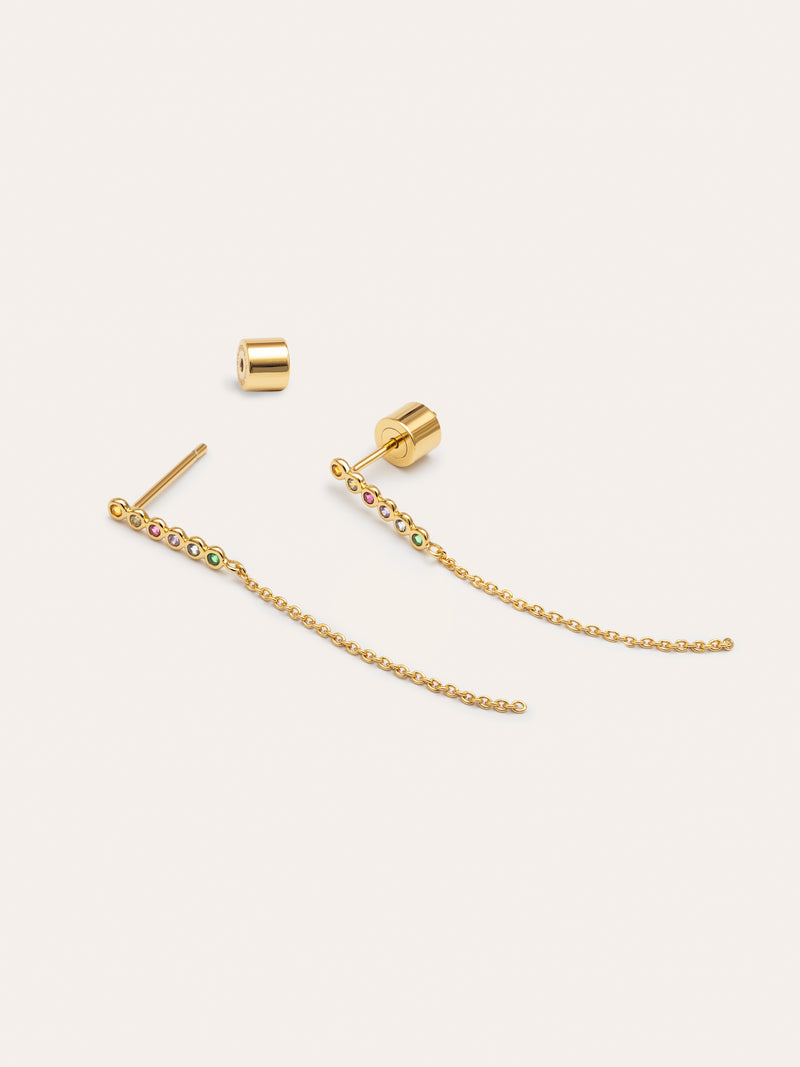 Orbit Stainless Steel Gold Earrings