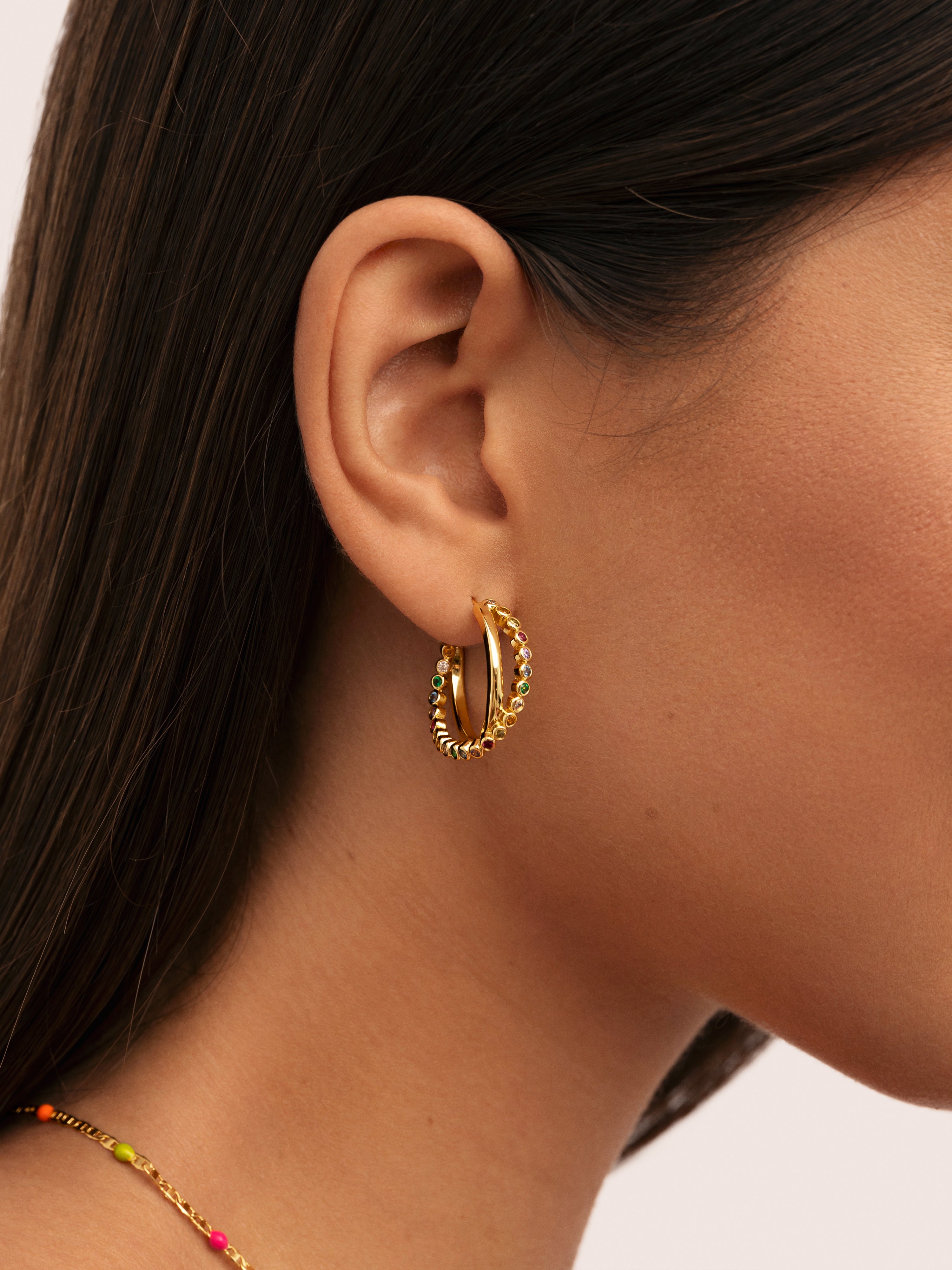 Orbit Cross Gold Necklace