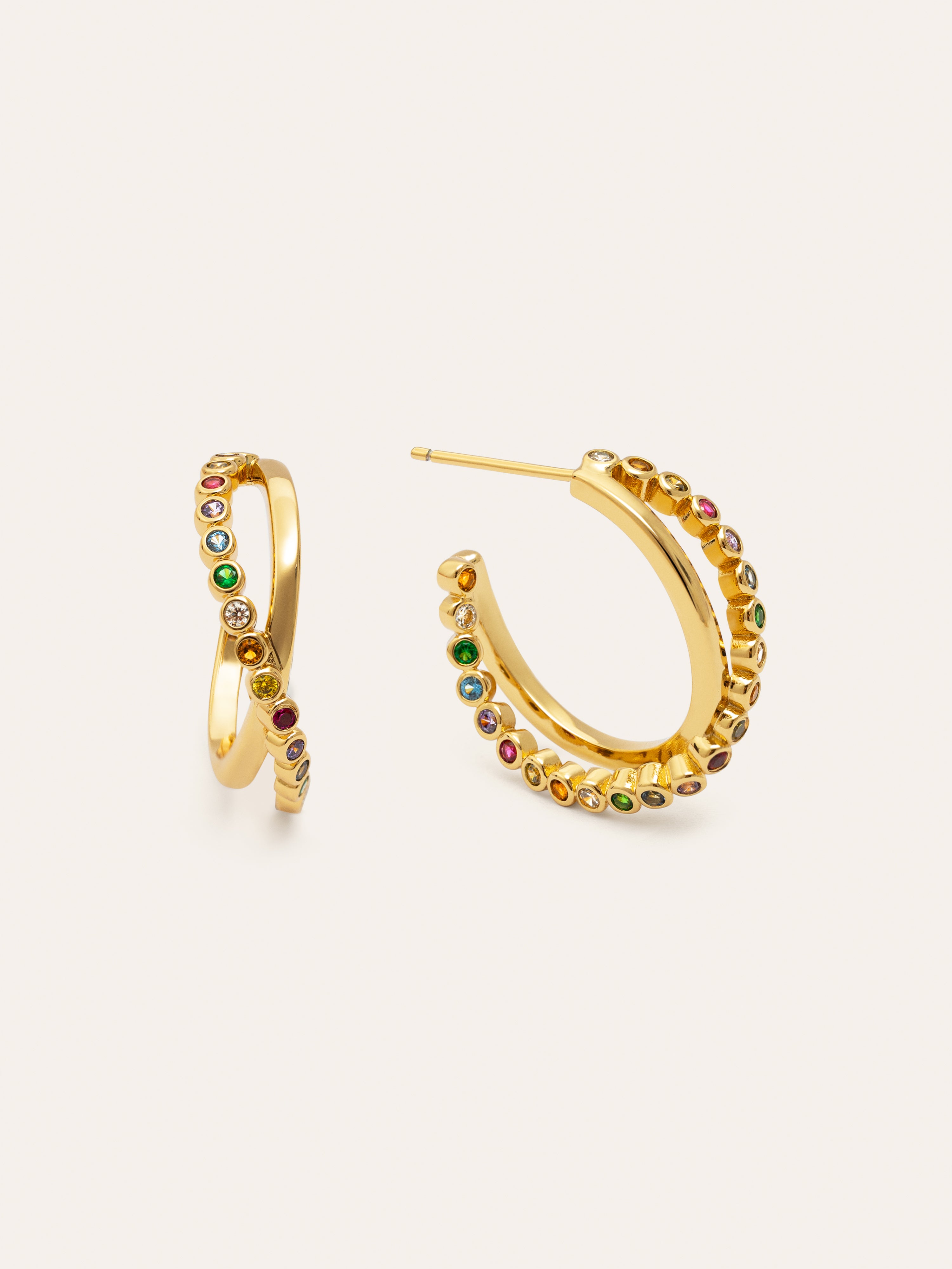 Orbit Cross Gold Necklace